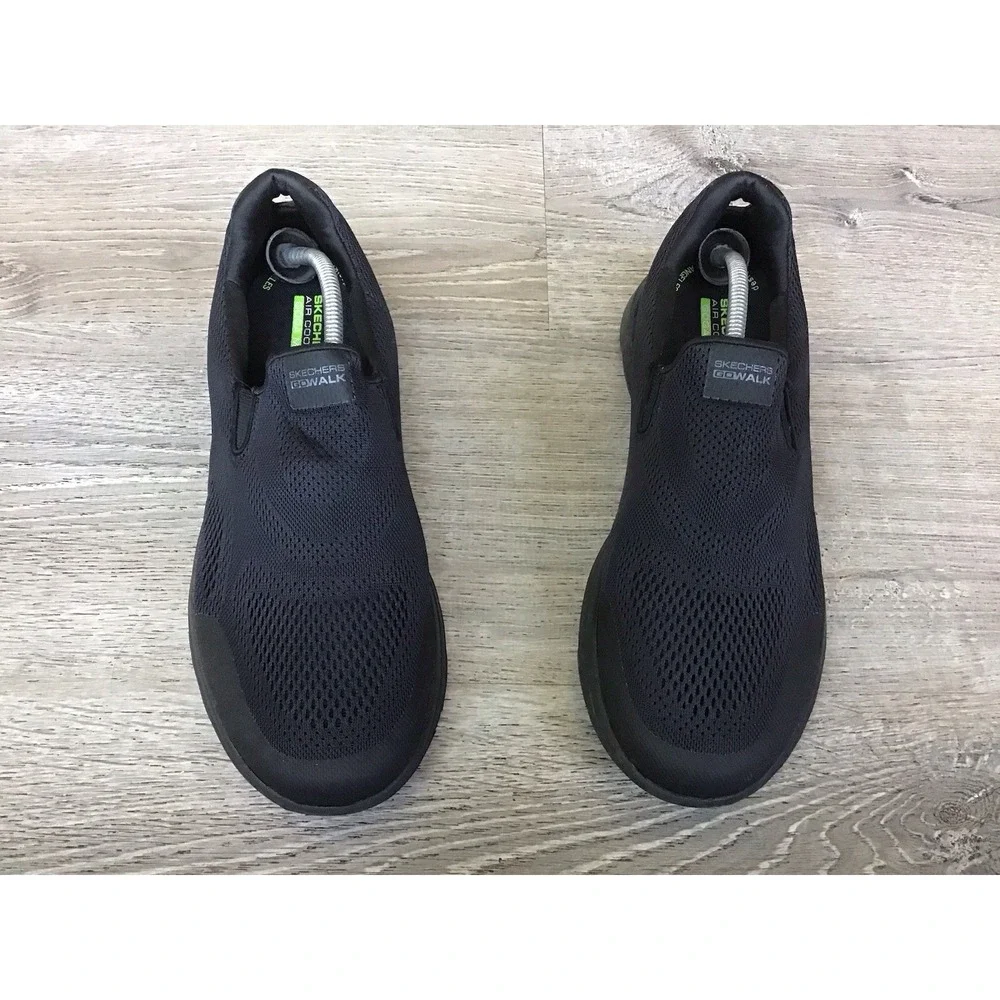 Skechers Shoes Mens 12 Ultra Go GOwalk 5 Quadplex Slip On Sneakers 216039 Black